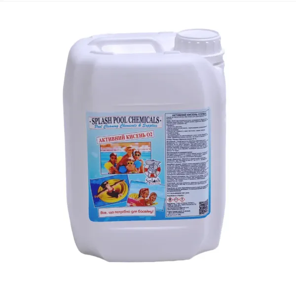Активний кисень 5 л Shock O2 рідкий засіб без хлору для дезінфекції води у басейні SPLASH