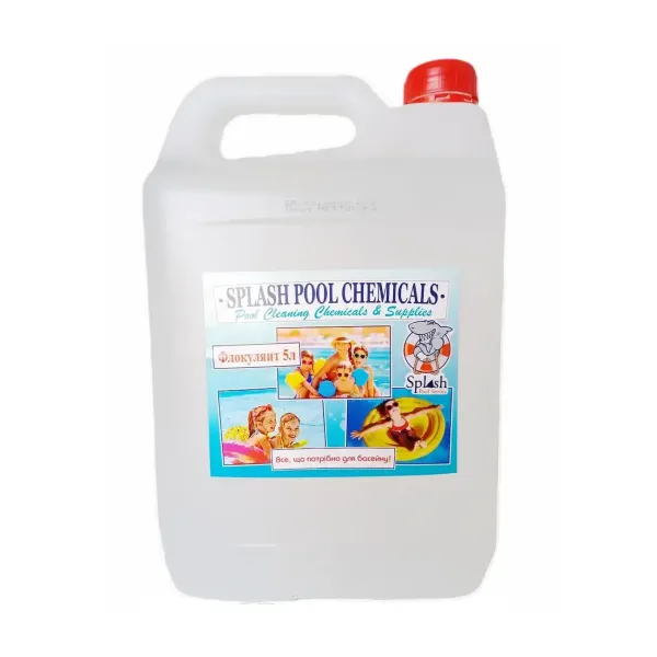 Флокулянт 5 л рідкий коагулянт для очищення й освітлення води у басейні Splash Флокулянт 5 л рідкий коагулянт для очищення й освітлення води у басейні Splash